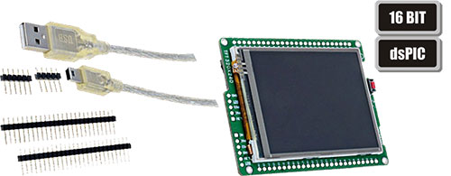 MIKROE mikromedia for dsPIC33EP development kit, MIKROE-1159 |EN|