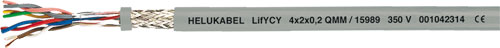 Wire: data transmission; LifYCY; HELU, LIFYCY2X2X0.20, LIFYCY3X2X0.20, LIFYCY4X2X0.20 |EN|