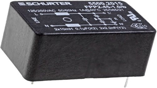 PCB mount interference suppresion filters, 5500.2000, 5500.2020, 5500.2001, 5500.2015 |EN|