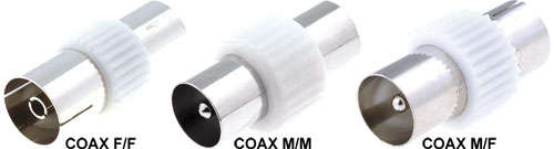 Coaxial antenna adaptors, COAX-M/M, COAX-F/F, COAX-M/F |EN|