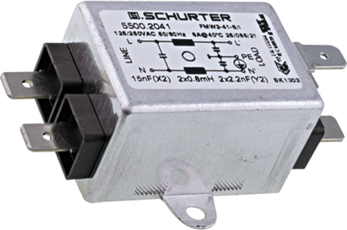 Filter: anti-interference; SCHURTER, 5500.2041, 5500.2039, 5500.2040, 5500.2042, 5500.2104 |EN|