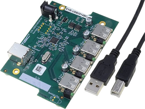 MICROCHIP TECHNOLOGY USB2514B USB2.0 4-Port Hub development kit, EVB-USB2514BC |EN|