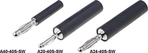 Schutzinger banana adapters, A20-40SAU-BL, A20-40SAU-BR, A20-40SAU-GE, A20-40SAU-GN |EN|