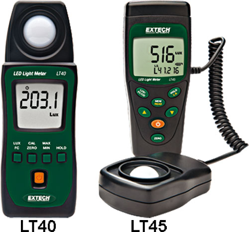 Miernik: luksomierz; LED białe; EXTECH, LT40, LT45, LT45-NISTL |PL|