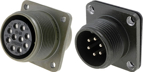 Socket; circular; MIL-C-5015; AMPHENOL, DS3102A10SL-3P, DS3102A10SL-3S, DS3102A10SL-4P |EN|