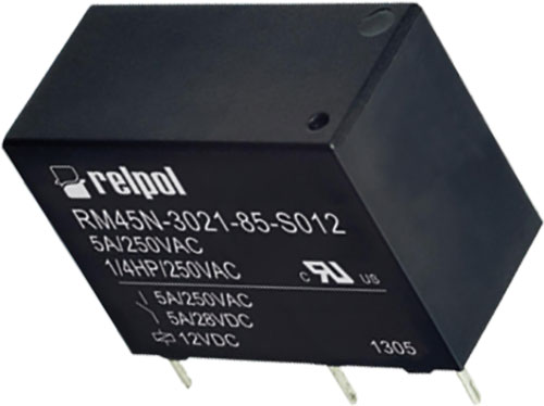 Relay: electromagnetic; PCB; RELPOL, RM45N3011851005, RM45N3011851012, RM45N3011851024 |EN|