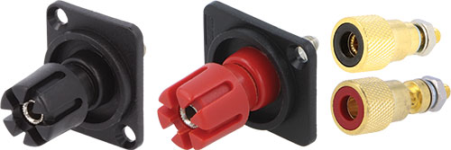 Connector: loudspeaker; with 4mm transversal socket; CLIFF, CL2160B, CL2160R, CP303010 |EN|