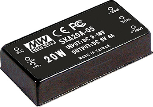 Convertitori DC/DC serie SKA20, SKA20A-05, SKA20A-12, SKA20A-15, SKA20B-05, SKA20B-12 |IT|