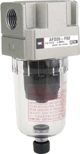 Compressed air filter; Thread: inside; SMC, AFD20-F02C-A, AFD30-F03D-A, AFD40-F04D-A |EN|