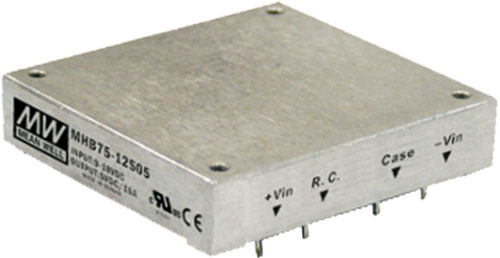 Converter: DC/DC; MEAN WELL, MHB75-12S05, MHB75-12S12, MHB75-12S24, MHB75-24S05, MHB75-24S12 |EN|