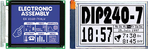 Graphic LCD modules, ELECTRONIC ASSEMBLY, EADOGS102B-6, EADOGS102N-6, EADOGS102W-6 |EN|