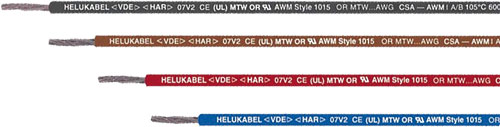 Wire: assembly; stranded; H05V2-K; HELU, H05V2-K05BK, H05V2-K05BL, H05V2-K05BLWH, H05V2-K05BR |EN|