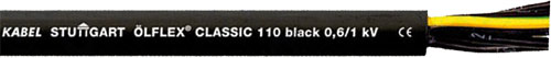 Wire: control cable; LAPP, CL110BK-2X0.75, CL110BK-2X1, CL110BK-2X1.5, CL110BK-2X2.5 |EN|