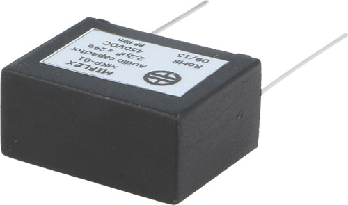 Capacitor: polypropylene; THT; MIFLEX, MKP01-0.1U/450, MKP01-0.15U/450, MKP01-0.18U/450 |EN|