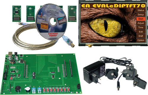 Development kit: evaluation; DISPLAY VISIONS, EAEVALEDIP128B, EAEVALEDIP128W, EAEVALEDIP160B |EN|