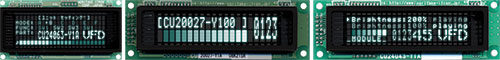 NORITAKE ITRON CORP. VFD alphanumeric displays, CU40066-TW200A, CU16025-UW2J, CU16025-UW30J |EN|