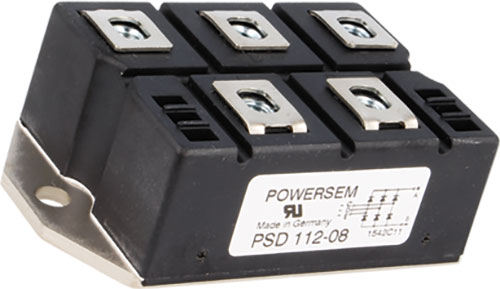 POWERSEM three-phase bridge rectifiers (modules), PSD27/06, PSD27/08, PSD27/12, PSD28/06 |EN|
