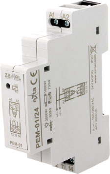Relä: installationsrelä; PEM; ZAMEL, PEM-01/012, PEM-01/024, PEM-01/230, PEM-02/012, PEM-02/024 |SV|