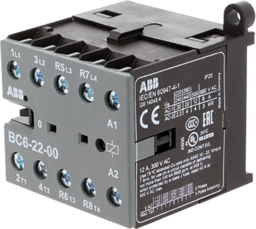 Contactor: 4-pole; ABB, B7D-40-00-01, B7D-40-00-05, BC6-22-00-01, BC6-22-00-03, BC6-22-00-04 |EN|