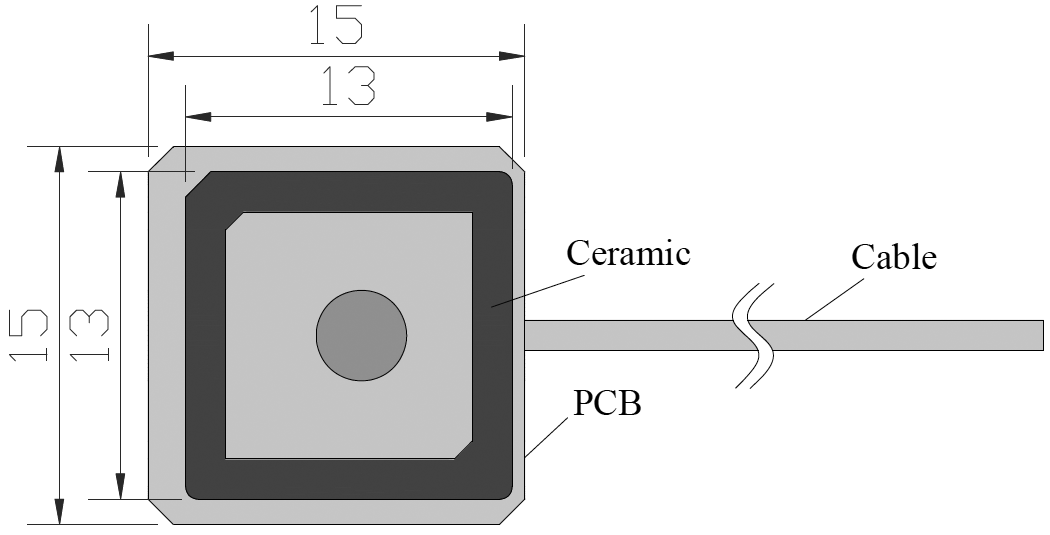 5 pezzi di antenna ceramica attiva GPS con interfaccia IPX IPEX per