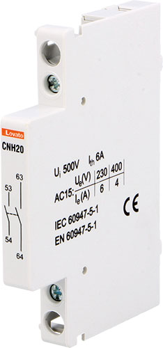 Contactors accessories: auxiliary contacts; LOVATO ELECTRIC, CNH11, CNH20 |EN|