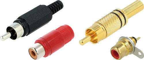 Connector: RCA; LUMBERG, BTO1B, BTO1R, BTO1VB, BTO1VR, 1553-02-W, BTOR1B, BTOR1R, BTOR1W |EN|