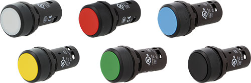 Switch: push-button; ABB, CP1-30G-10, CP1-30B-10, CP1-30L-10, CP1-30R-10, CP1-30W-10 |EN|