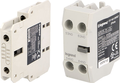 Příslušenství pro stykače: pomocné kontakty; LEGRAND, 416850, 416851, 416852, 416853, 416854 |CS|