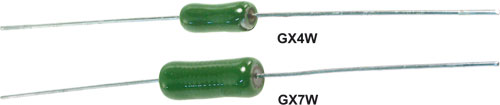 Szklane rezystory drutowe 4W i 7W, GX4W-4R7, GX4W-47R, GX4W-100R, GX4W-470R, GX4W-1K, GX4W-1K5 |PL|