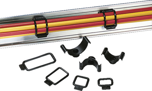 Clips with elasticated loop, series Cradle Clip, C1-PA6HIR-BK, C2-PA6HIR-BK, C3-PA6HIR-BK |EN|