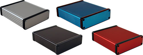 Enclosure: with panel; aluminium; HAMMOND, HM-1455C1201, HM-1455C1201BK, HM-1455C1201BU |EN|
