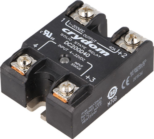 Tip releu: semiconductor; de curent continuu; Producător: SENSATA / CRYDOM, DC200D10, DC200D20 |RO|