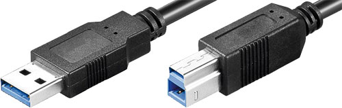Goobay USB A-USB B cables, USB3.0-AB/0.25, USB3.0-AB/0.5, USB3.0-AB/1, USB3.0-AB/1.8BK |EN|