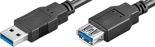 Goobay USB 3.0 extension cable, USB3.0-EXT/1.8BK, USB3.0-EXT/3BK, USB3.0-EXT/5BK |EN|