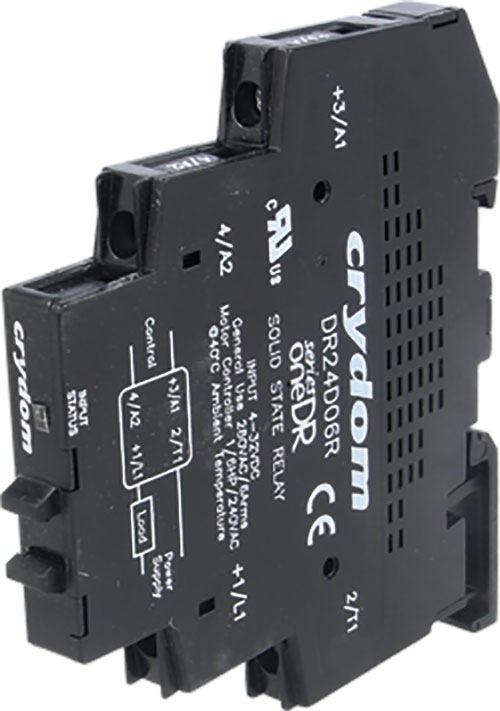 Relay: solid state; 1-phase; for DIN rail mounting; SENSATA / CRYDOM, DR24D03, DR24D06, DR24D12 |EN|