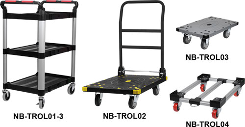 Warehouse hand trucks, NB-TROL01-3, NB-TROL02, NB-TROL03, NB-TROL04 |EN|
