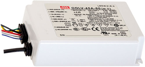 Power supply: switching; LED; constant voltage; MEAN WELL, ODLV-45-12, ODLV-45-24, ODLV-45-36 |EN|
