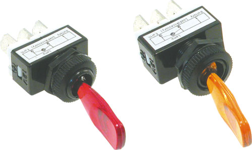 Přepínač: páčkový; Výrobce: DONAU ELEKTRONIK, TS-20/R, TS-20/Y, TS-20/GE, TS-20/BL |CS|