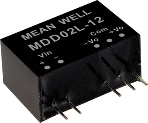 Convertitori DC/DC della serie MDD, MDD02L-05, MDD02L-09, MDD02L-12, MDD02L-15, MDD02M-05 |IT|