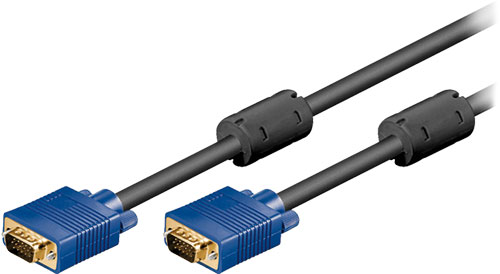 Goobay cables with interference ferrite filter VGA-VGA, VGAM-018, VGAM-030, VGAM-050, VGAM-100 |EN|