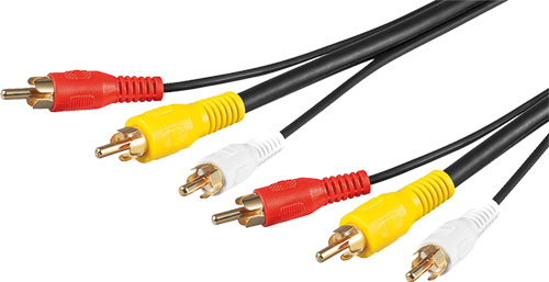 Cabluri CINCH - CINCH cu mufe aurite, Goobay, CABLE-522, CABLE-522/5, CABLE-522/10 |RO|