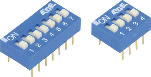 Omkopplare typ DIP-SWITCH, serie EDG, EDG101S, EDG102S, EDG102S33, EDG103S, EDG103S33, EDG104S |SV|