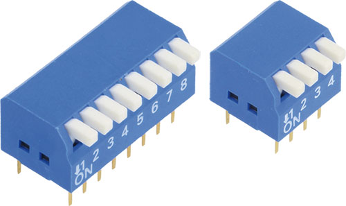 Omkopplare typ DIP-SWITCH, serie DP, DP-02, DP-04, DP-06, DP-08, DP-10 |SV|