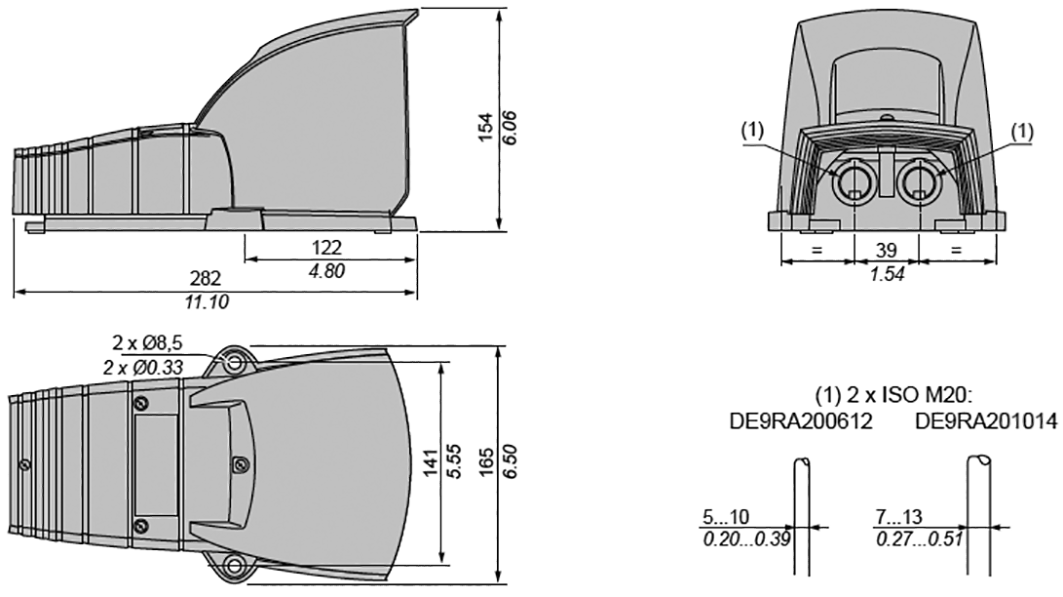 Switch foot; SCHNEIDER ELECTRIC, XPEA110, XPEY110, XPEA111, XPEB310