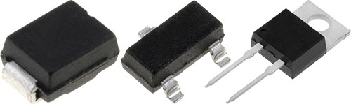 Schottky-diodit, ST MICROELECTRONICS, 1N5711, 1N6263, TMM6263FILM, BAR18FILM, BAS70-04FILM |FI|
