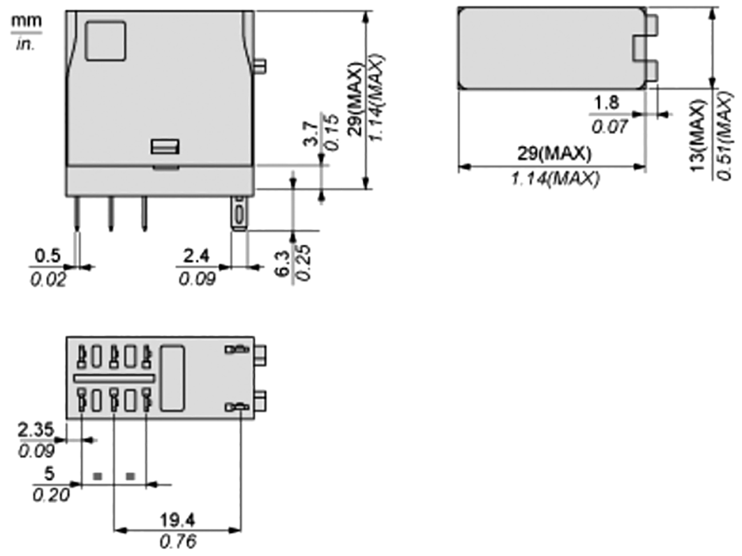 RXG25BD SCHNEIDER ELECTRIC Relay DPDT; Ucoil