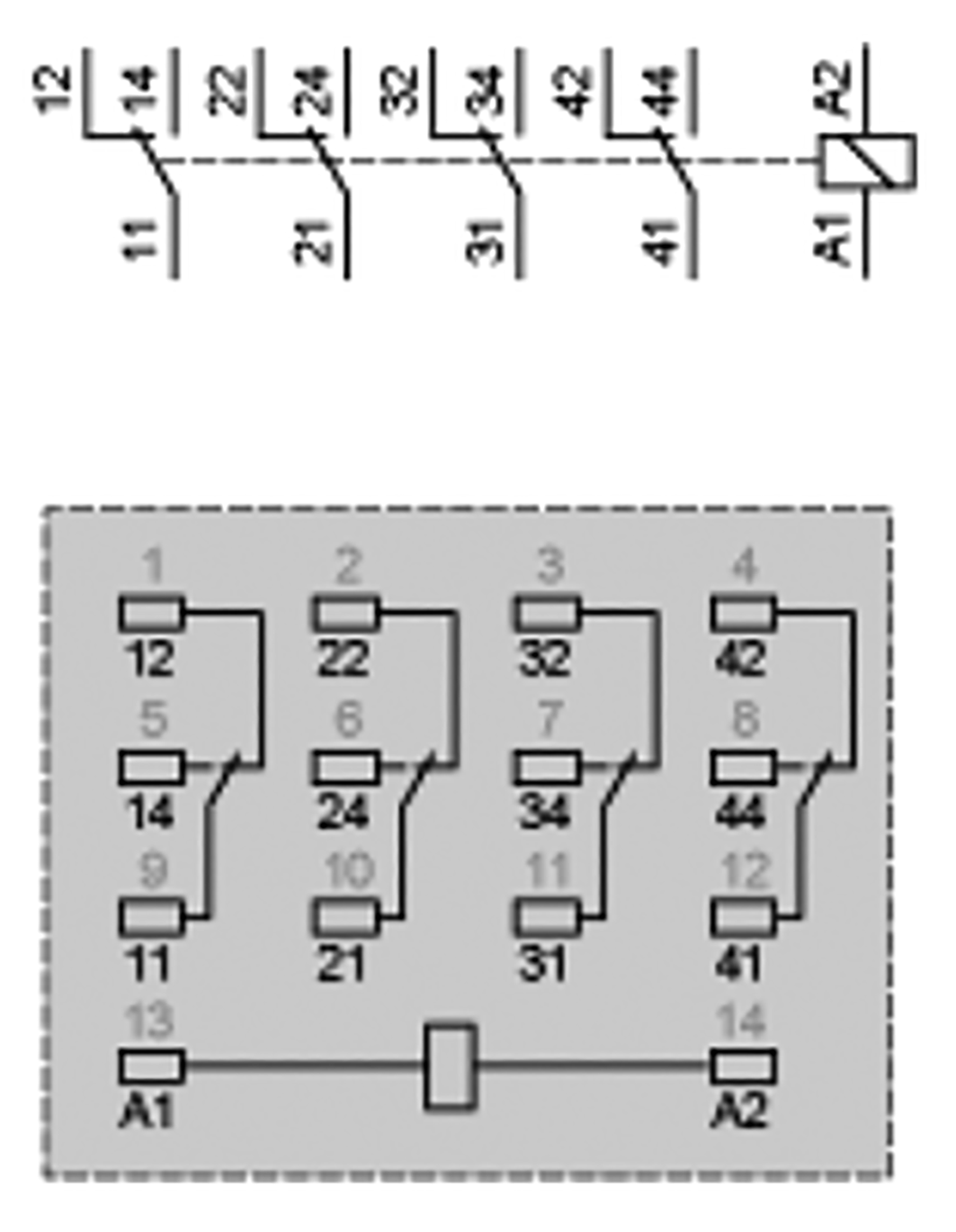 Relay; 4PDT; RXM; SCHNEIDER ELECTRIC, RXM4AB1B7, RXM4AB1BD, RXM4AB1E7 ...