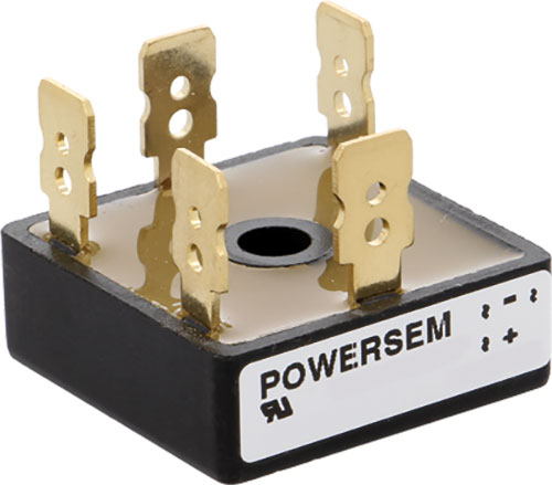 POWERSEM three-phase bridge rectifiers (square), PSD25T/08, PSD25T/12, PSD25T/14, PSD25T/16 |EN|