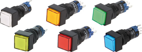 Switch: push-button; on panel; ONPOW, V12F-11-B, V12F-11-G, V12F-11-O, V12F-11-R, V12F-11-W |EN|