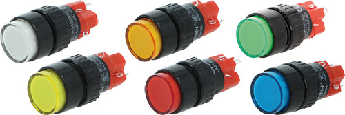 Switch: push-button; ONPOW, V16Y-11-230B, V16Y-11-230G, V16Y-11-230O, V16Y-11-230R |EN|